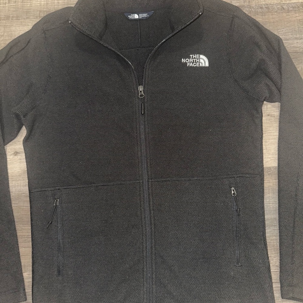 The North Face Charcoal Textured Zip-Up Jacket